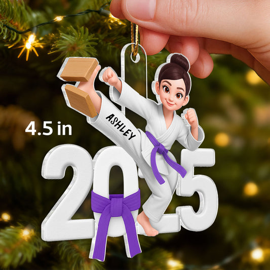 2025 Karate Boy Girl - Personalized Acrylic Ornament - Christmas Gift for Daughter, for Son