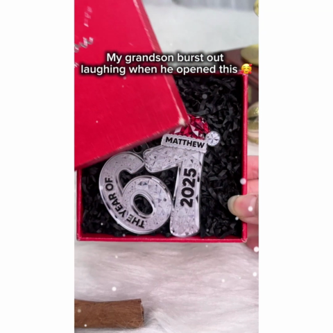 3D Shining Crystal Effect 67 Six Seven 2025 Slang Christmas - Personalized Acrylic Ornament - Funny Christmas Gift For Teen, Grandkid, Gen Alpha