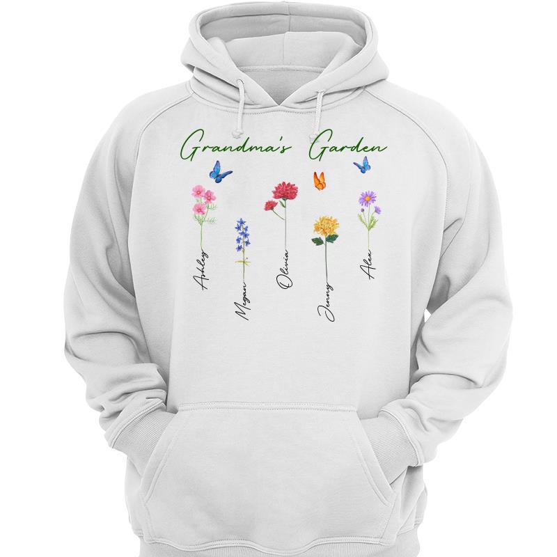 Family Birth Months Flowers Personalized Hoodie Sweatshirt