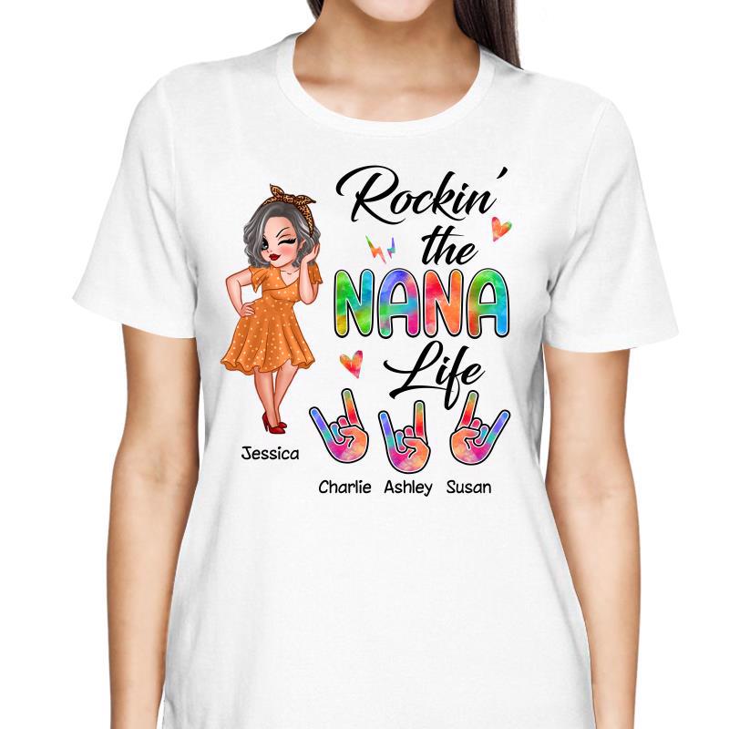 Grandma Handprint Sassy Girl Personalized Shirt