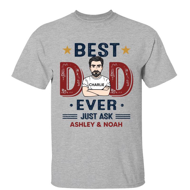 Best Dad Ever Retro Gift for Dad Personalized Shirt