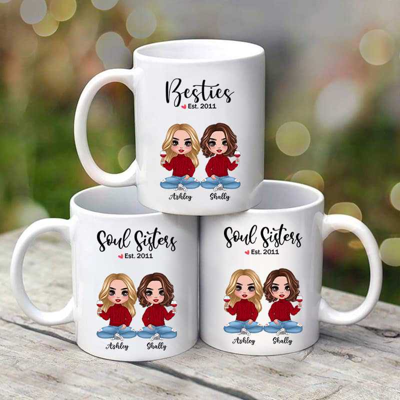 Besties Since Doll Besties Gift For Best Friend Besties Personalized Mug