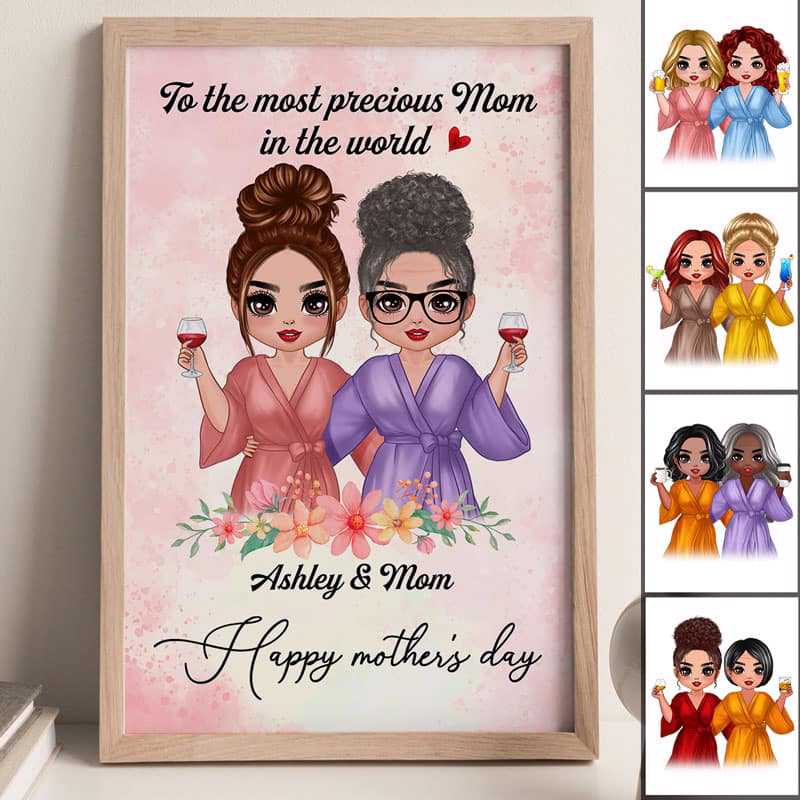 Most Precious Mom Mother‘s Day Gift Personalized Poster