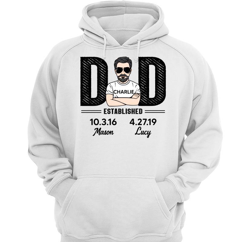 Dad Established Father‘s Day Gift Personalized Hoodie Sweatshirt