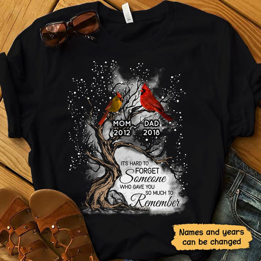 Cardinal Hard To Forget Cardinal Memorial Personalized Shirt
