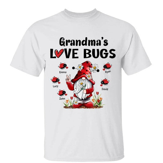 Gnome Grandma‘s Love Bugs Personalized Shirt