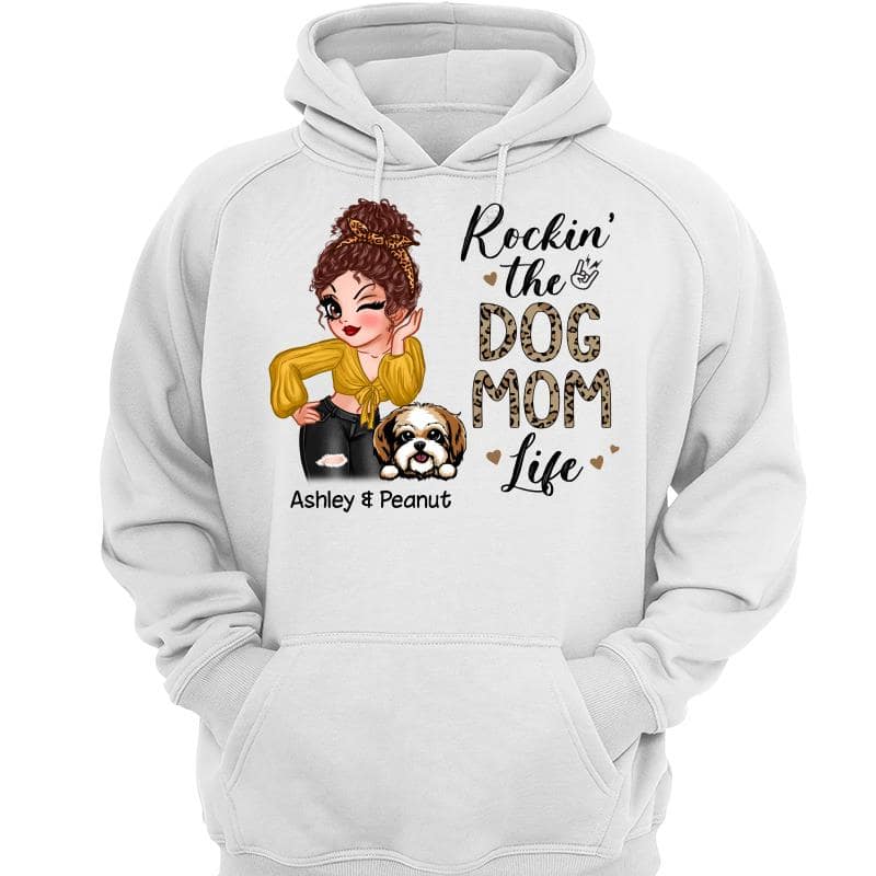 Rockin‘ The Dog Mom Life Patterns Personalized Shirt