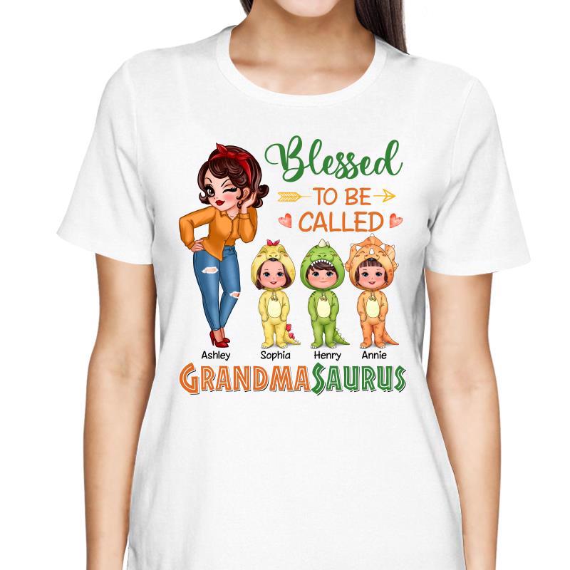 Blessed To Be Called Grandmasaurus Dinosaur Costume Doll Kid Personalized Shirt