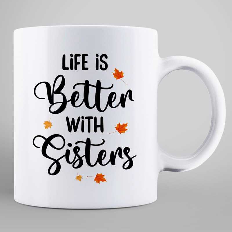 Life Better With Besties Sisters Sitting Doll Under Tree Personalized Mug
