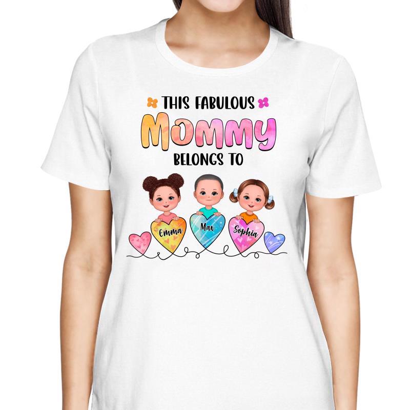 Fabulous Mom Grandma Colorful Belongs To Doll Kids Personalized Shirt