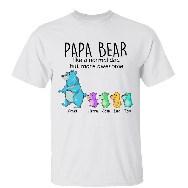Papa Grandpa Bear And Kids Personalized Shirt