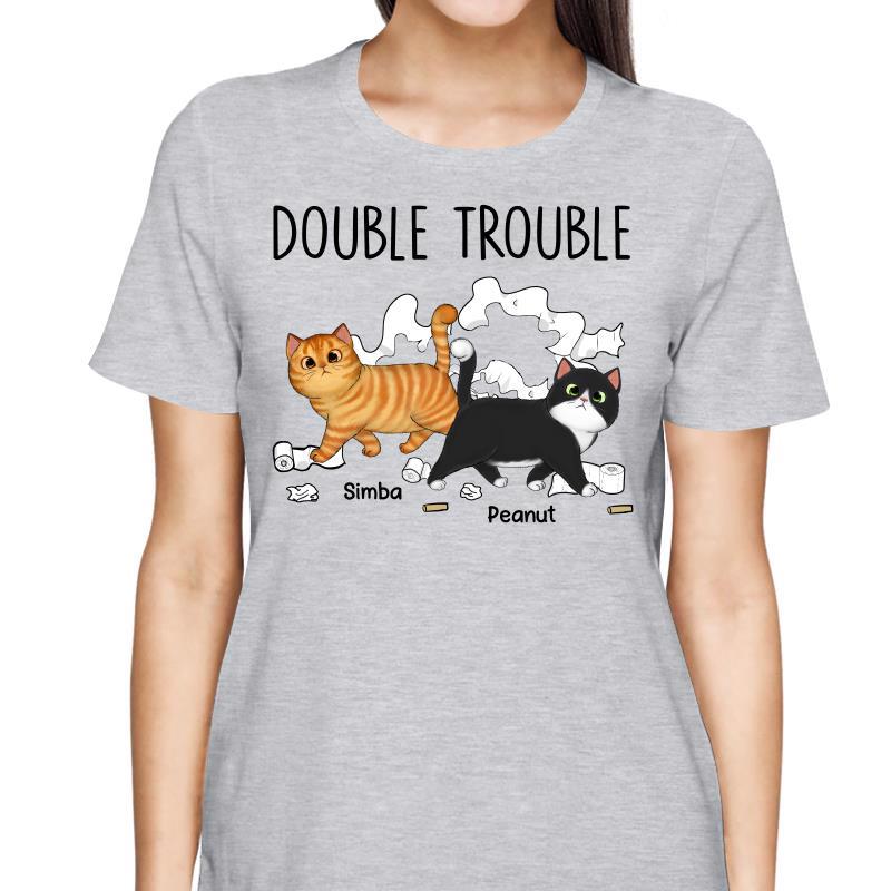 Walking Cat Double Trouble Toilet Paper Personalized Shirt