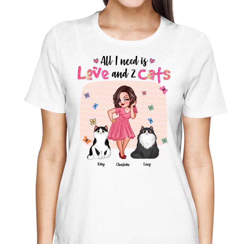All I Need Is Love And Cat Sassy Cat Mom Personalized Shirt