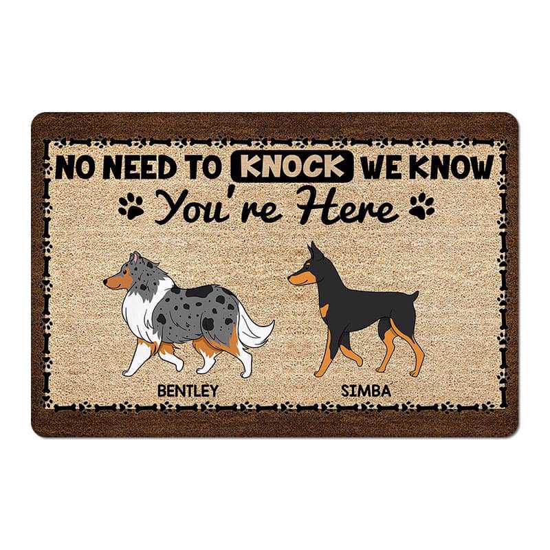 Walking Dog Simple Gift For Dog Lover Personalized Doormat