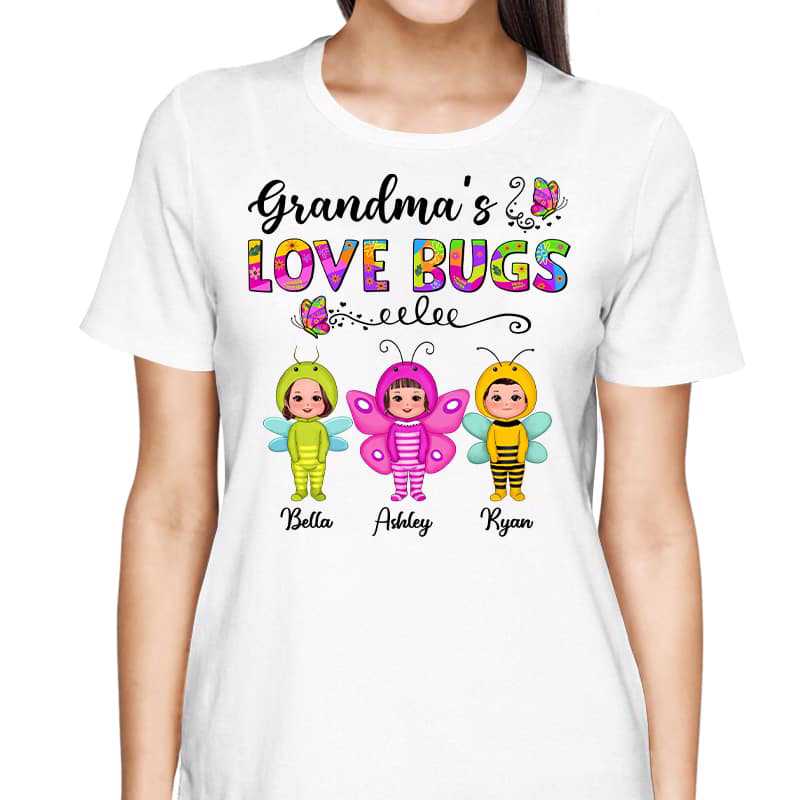 Grandma‘s Bugs Colorful Personalized Shirt