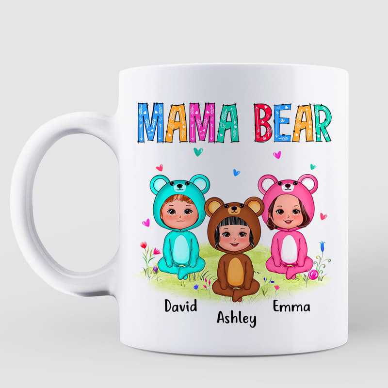 Mama Bear Doll Kids Personalized Mug