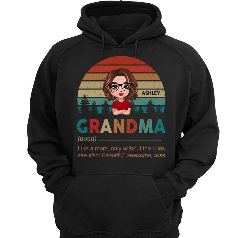 Vintage Grandma Definition Doll Woman Personalized Hoodie Sweatshirt