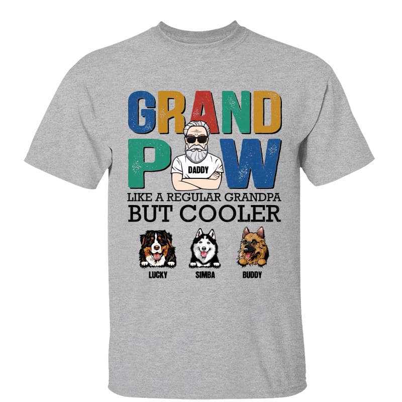 Grandpaw Old Man Gift For Dog Lover Personalized Shirt