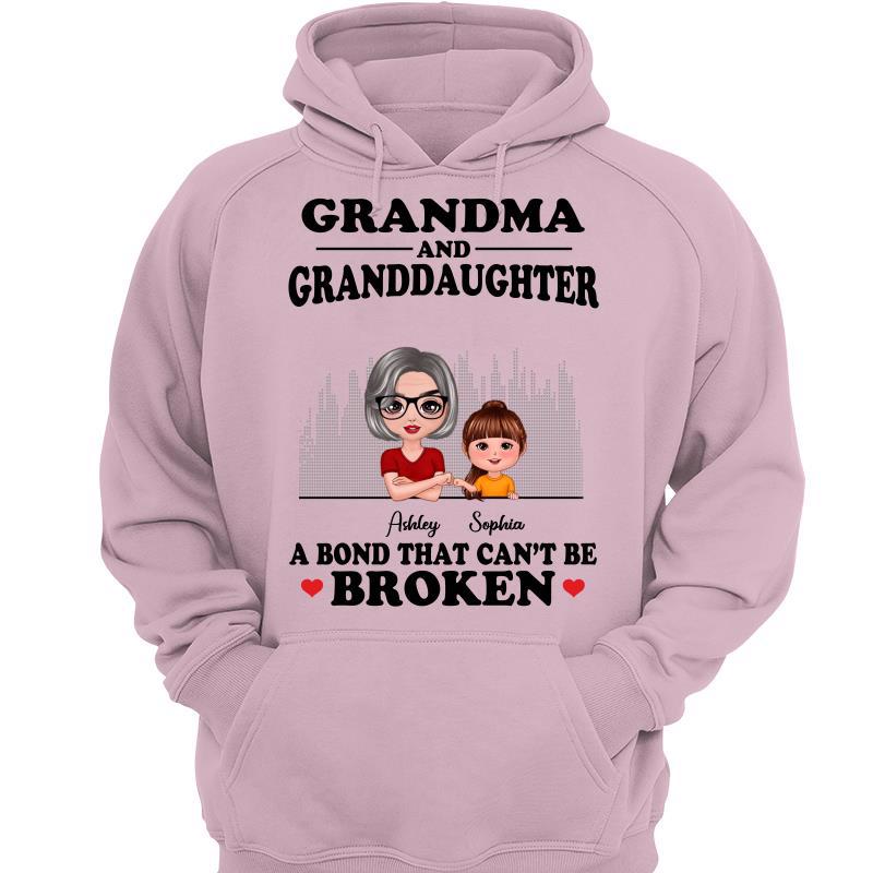 Grandma Grandkid Bond Can‘t Be Broken Personalized Hoodie Sweatshirt