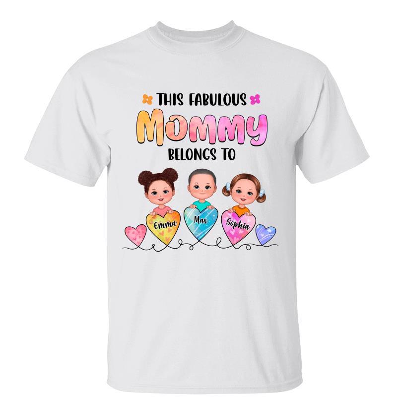 Fabulous Mom Grandma Colorful Belongs To Doll Kids Personalized Shirt