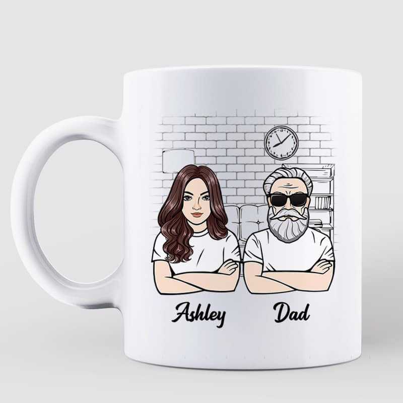 Dad Daughter Thanks For Teaching Me Gift Personalized Mug