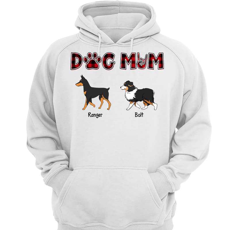 Dog Mom Pattern Walking Dog Personalized Hoodie Sweatshirt