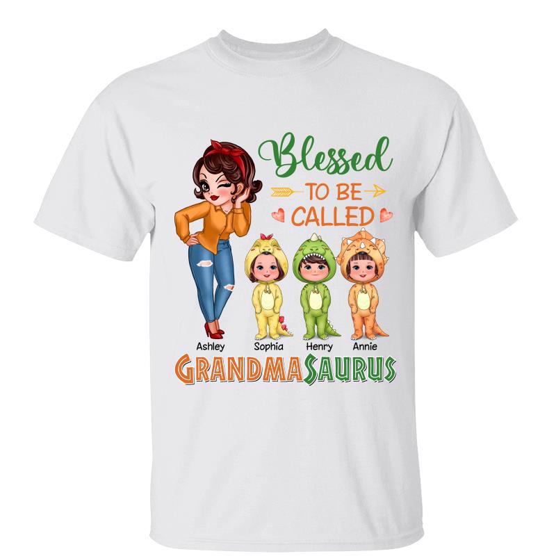 Blessed To Be Called Grandmasaurus Dinosaur Costume Doll Kid Personalized Shirt