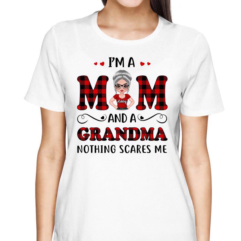 Nothing Scares Mom Grandma Great Grandma Personalized Shirt