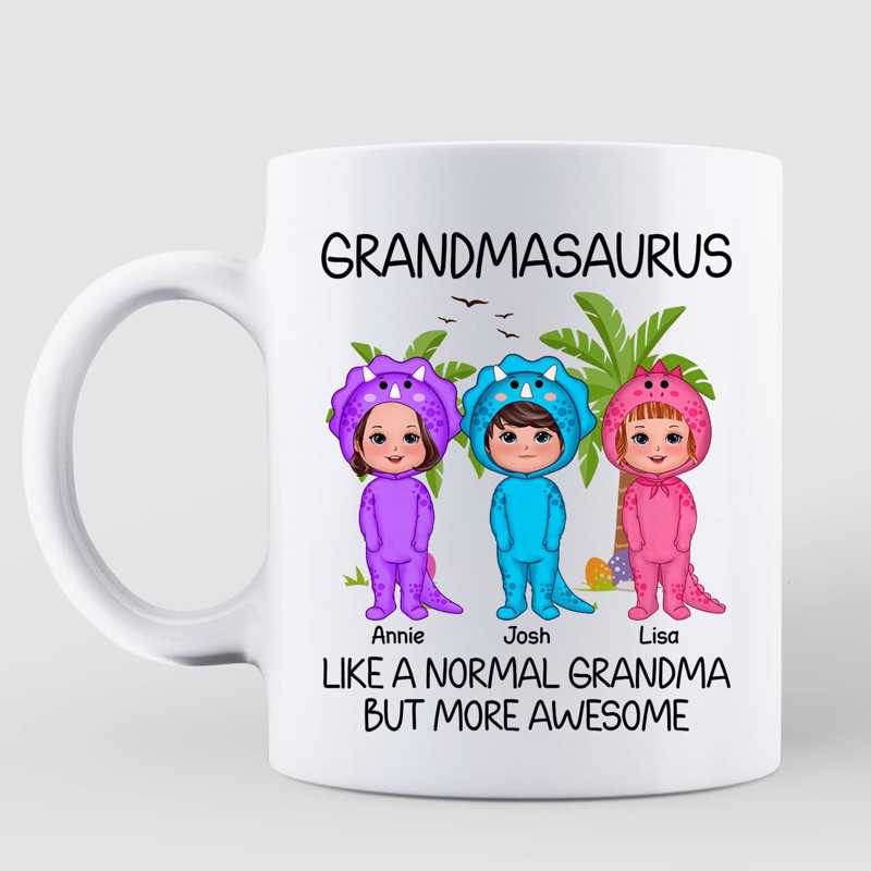Grandmasaurus Like A Normal Grandma Doll Kids Personalized Mug
