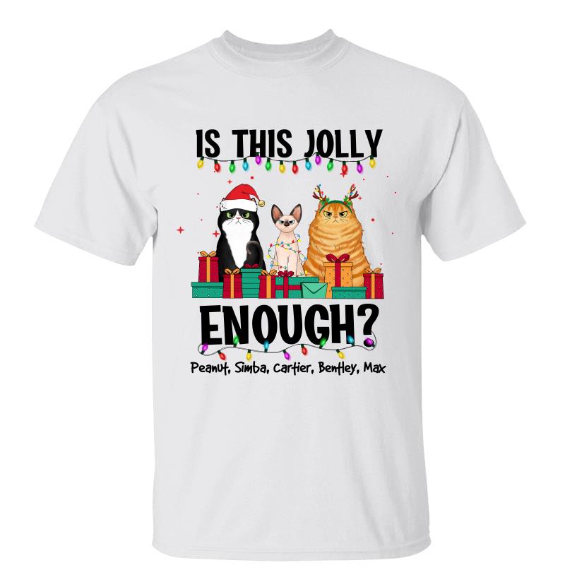 Is This Jolly Enough Fluffy Cat Personalized Shirt