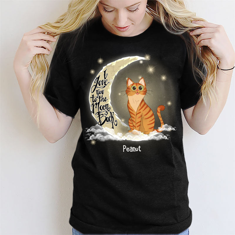 Love My Cats To The Moon And Back Personalized Shirt