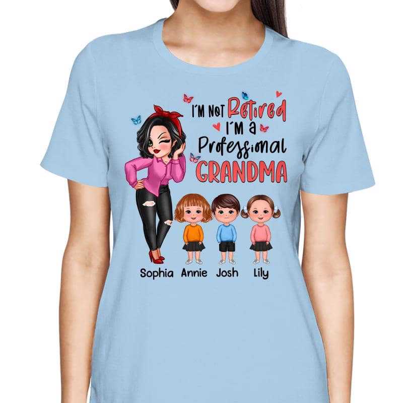 Professional Retired Grandma Gift Personalized Shirt