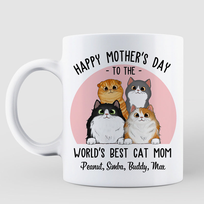 World‘s Best Cat Mom Mother’s Day Gift Personalized Mug