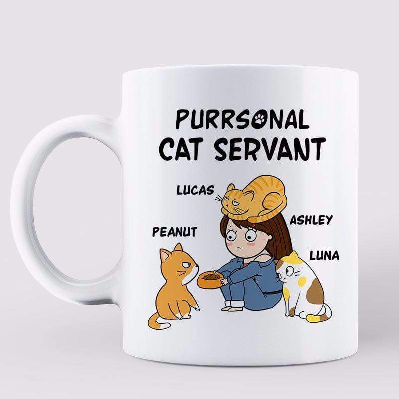 AOP Mugs Cat Purrsonal Servant Chibi Girl Personalized Mug