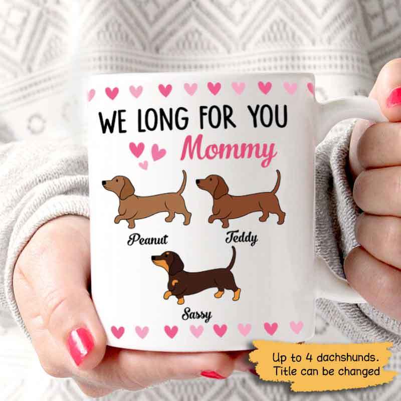 AOP Mugs Dog Dachshund Long For You Personalized Dog Coffee Mug 11oz
