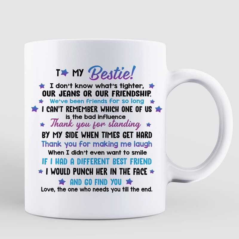 AOP Mugs Modern Girls Front View To My Bestie Personalized Mug (3 Besties) 11oz