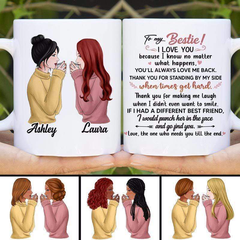 AOP Mugs To My Bestie Gentle Girls Personalized Mug 11oz