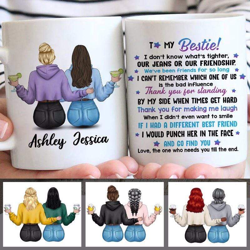 AOP Mugs To My Bestie Modern Girls Personalized Mug 11oz