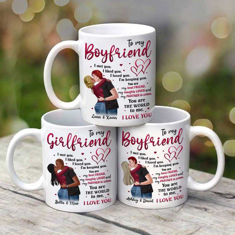 AOP Mugs To My Boy Friend Girl Friend Kissing Couple Valentines Personalized Mug 11oz