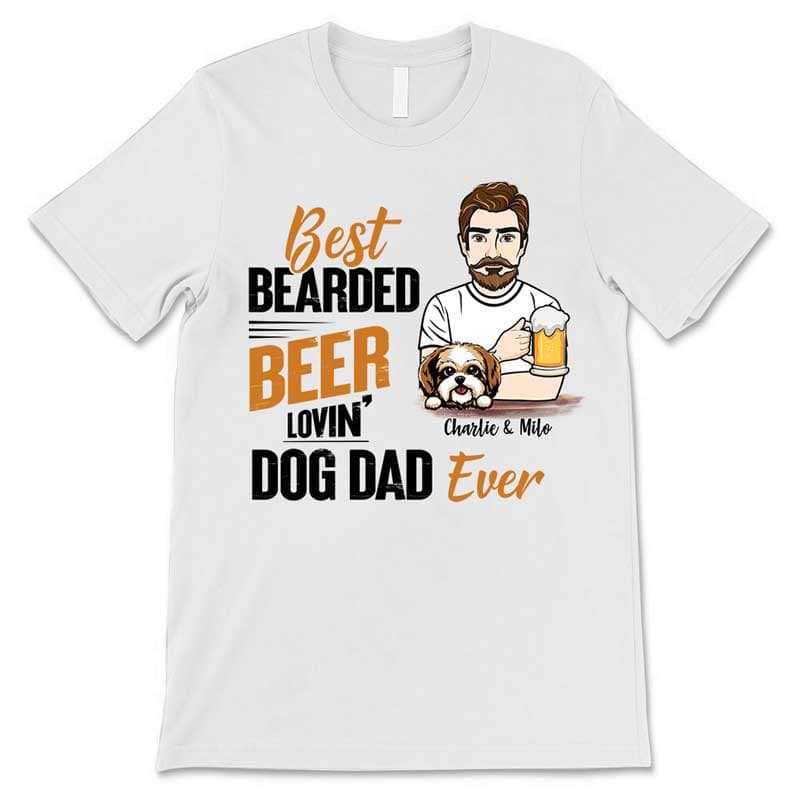 Apparel Bearded Beer Loving Dog Dad Old Man Personalized Shirt
