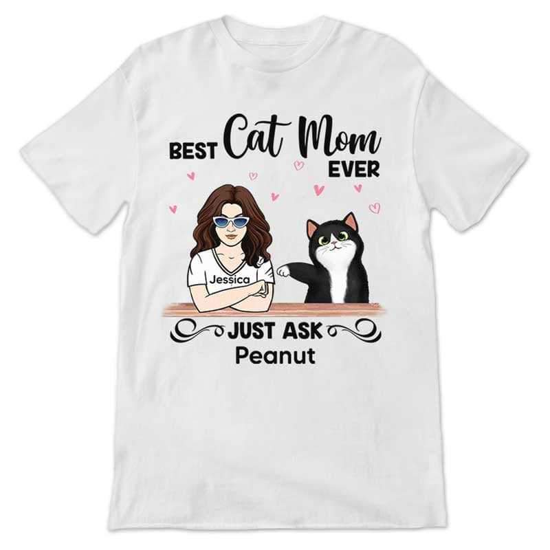 Apparel Best Cat Mom Woman And Fluffy Cat Personalized Shirt