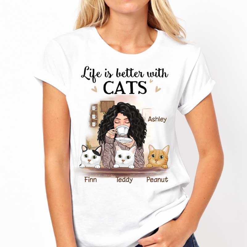 Apparel Better With Cat Personalized Shirt