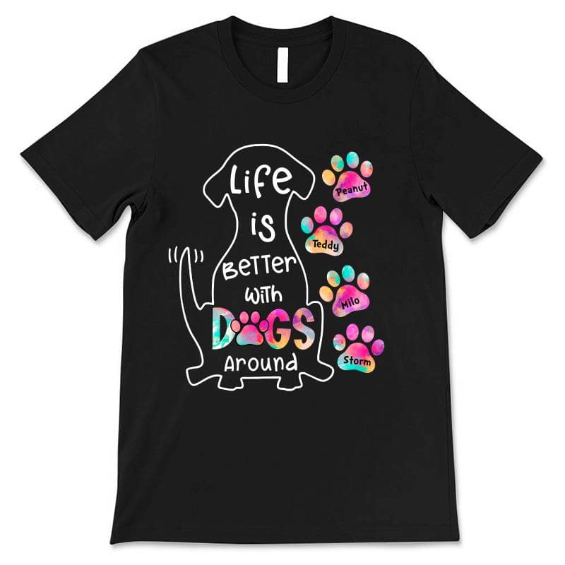 Apparel Colorful Pattern Best Dog Mom Ever Personalized Shirt