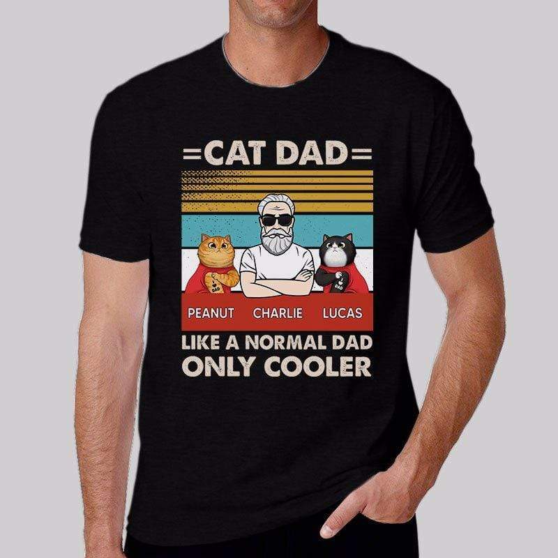 Apparel Cooler Cat Dad Tattoo Fluffy Cat Personalized Shirt