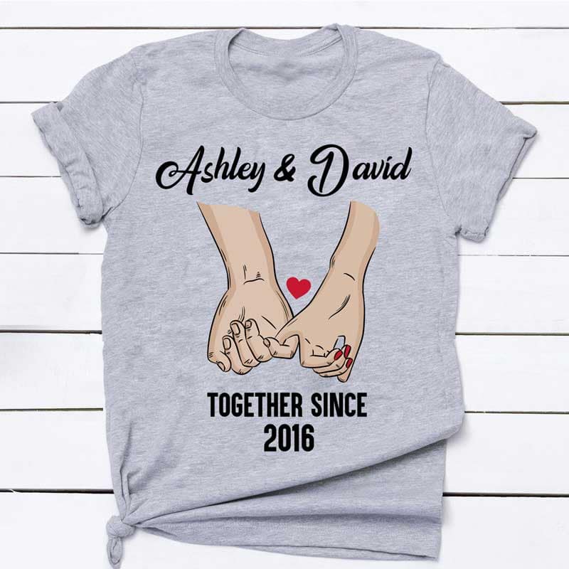 Apparel Couple Together Since Personalized Shirt Classic Tee / Ash Classic Tee / S
