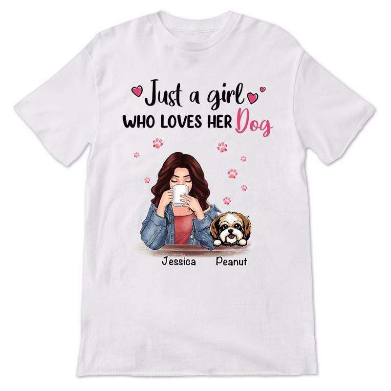 Apparel Dog Mom Loves Her Dog Personalized Shirt