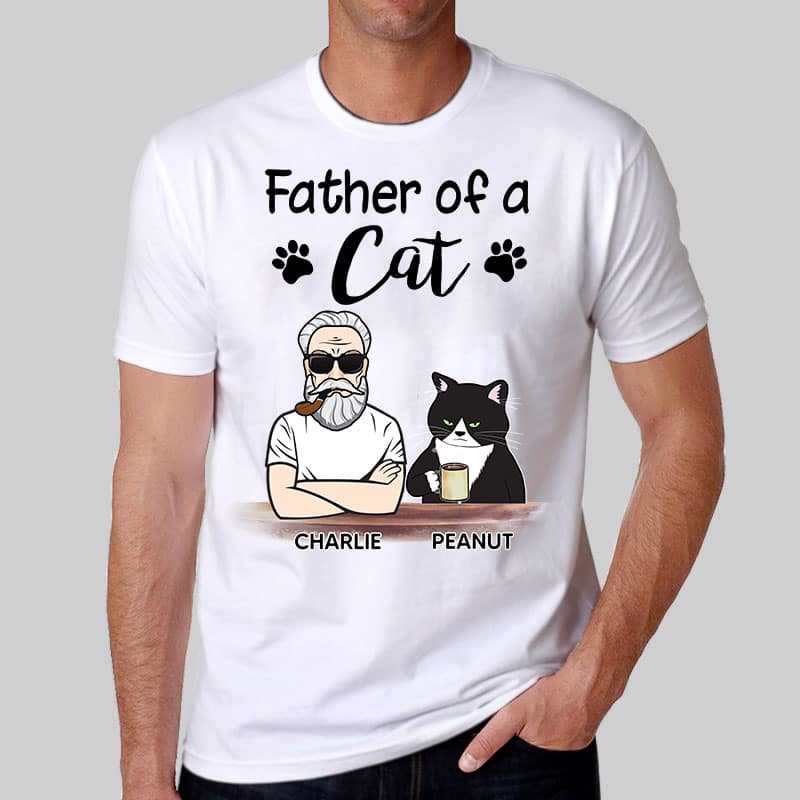 Apparel Father Of Cats Old Man Personalized Shirt