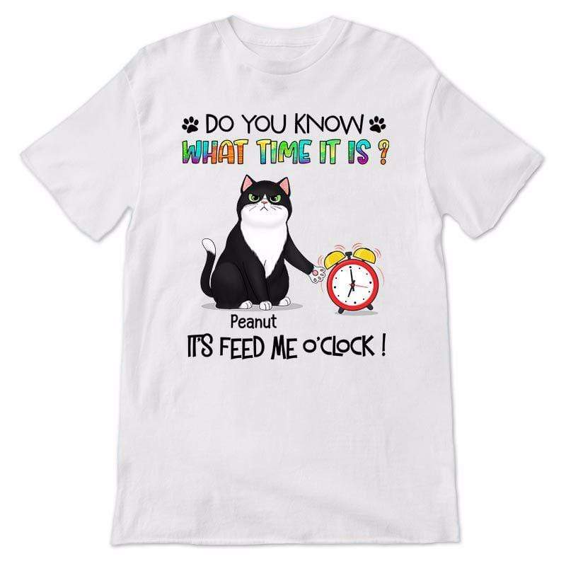 Apparel Fluffy Cats Feed Us O‘Clock Personalized Shirt