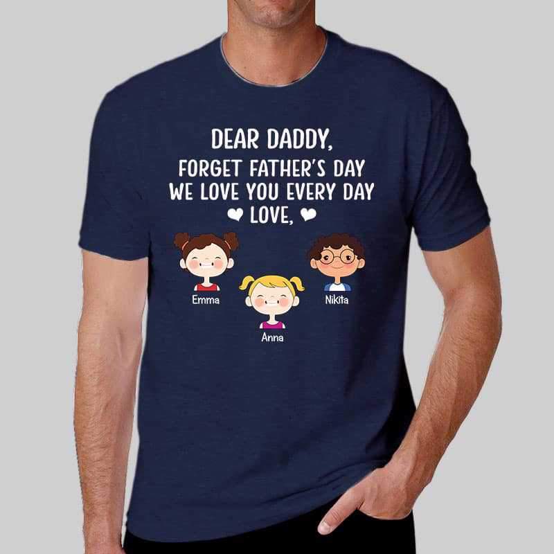 Apparel Forget Father‘s Day Cute Kid Face Personalized Shirt