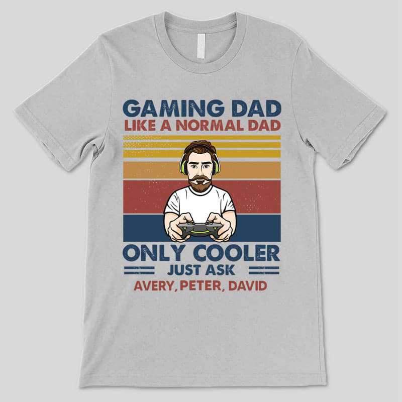 Apparel Gaming Dad Cooler Retro Personalized Shirt